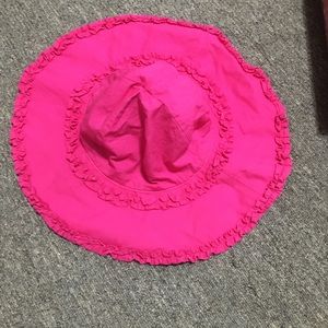 Pink girls sun hat